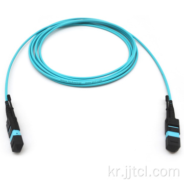 MPO 트렁크 케이블 12f 24F OM4 Aqua